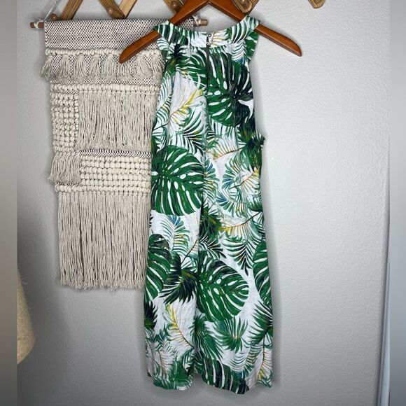 Tahari Tropical Palm Leaf Print Dress - Picture 2 of 7